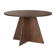 ronde d brown melamine dining table 120x75cm Virella - Home Design