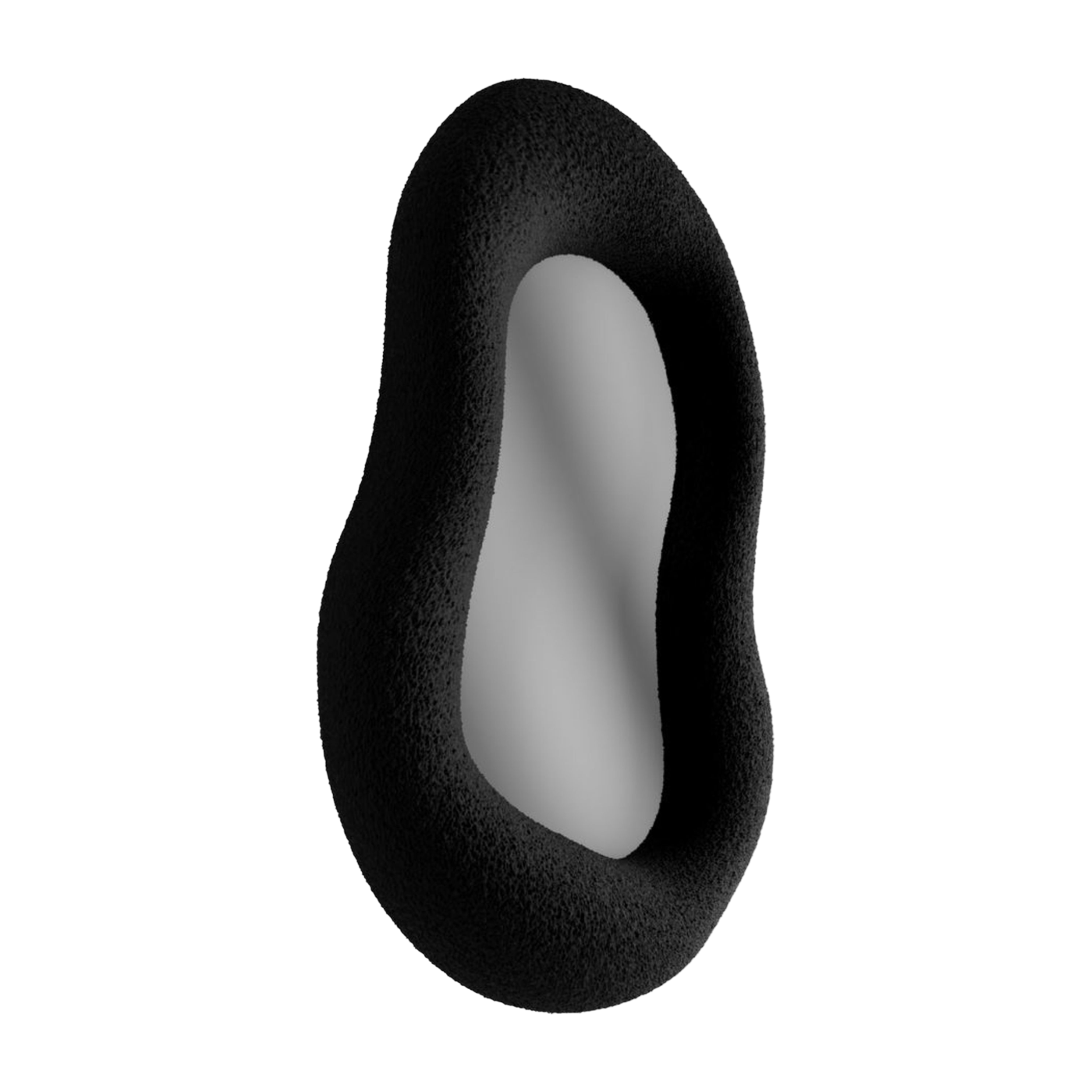 Espejo de compuesto polimérico negro y cristal 50 x 80 cm Wabi Sabi Eclipse - Home Design