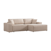 Gerades Sofa von angle, Stoff, ecru, 260 x 170 x 78 cm Pirlo – Home Design