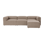 Beige fabric angle sofa 185x296x66cm Fora - Home Design