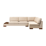 Sofá de angle o recto en tela beige 193x313x97cm Tulip corner - Home Design