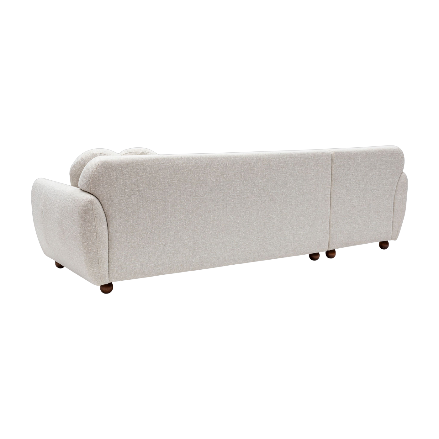 Sofa von angle, links, aus weißem Stoff, 273 x 93 x 86 cm Eddy – Home Design