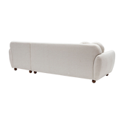 Canapé d'angle droit en tissu blanc 273x93x86cm Eddy - Home Design