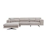 angle es Sofa links aus beigem Stoff 308 x 100 x 78 cm Jivago – Home Design