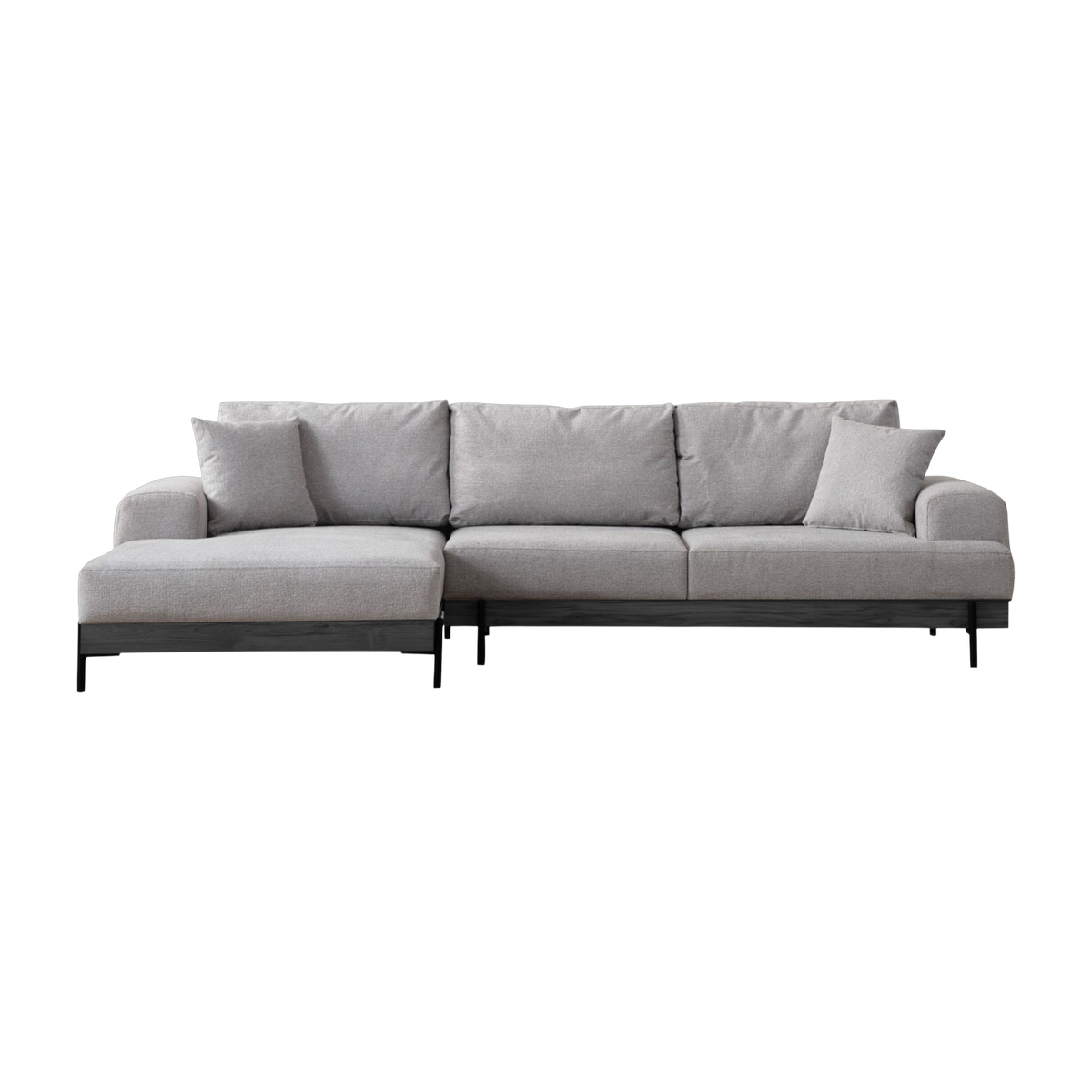 angle es Sofa links aus grauem Stoff 280 x 98 x 78 cm Eti – Home Design