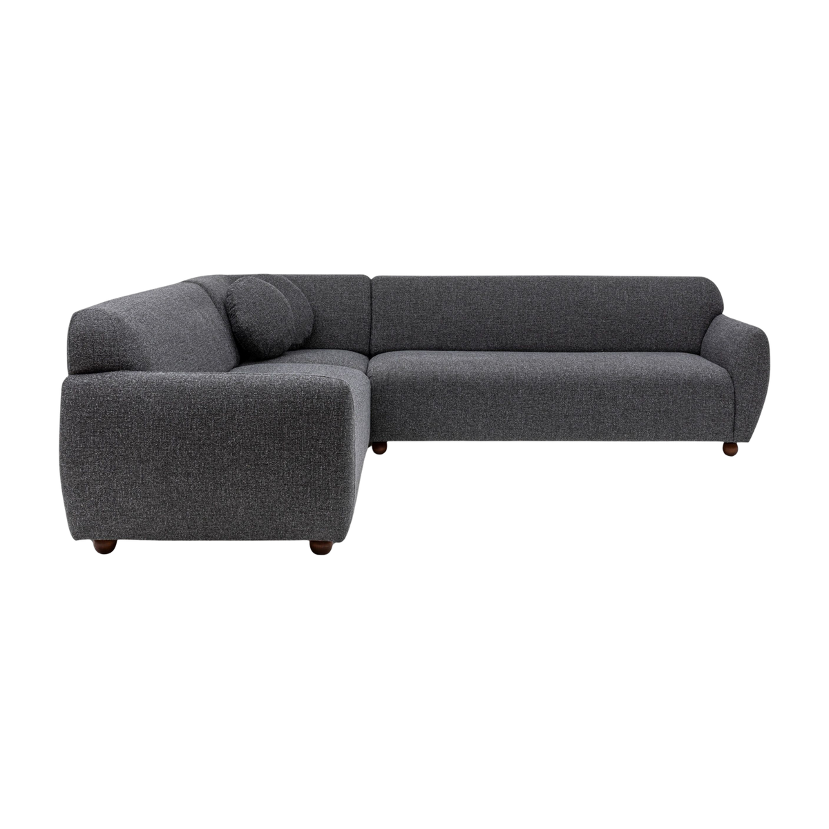 Sofa von angle, dunkelgrauer Stoff, 280 x 93 x 86 cm Eddy – Home Design