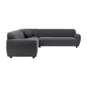Dark gray fabric angle al sofa 280x93x86cm Eddy - Home Design