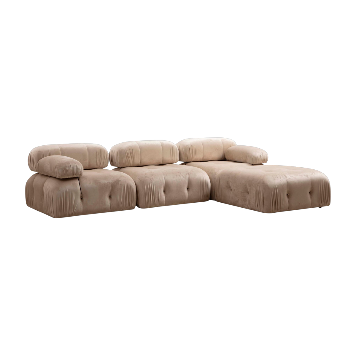 Gerades Sofa von angle, Stoff cappuccino, 95 x 288 x 75 cm Bubble - Home Design