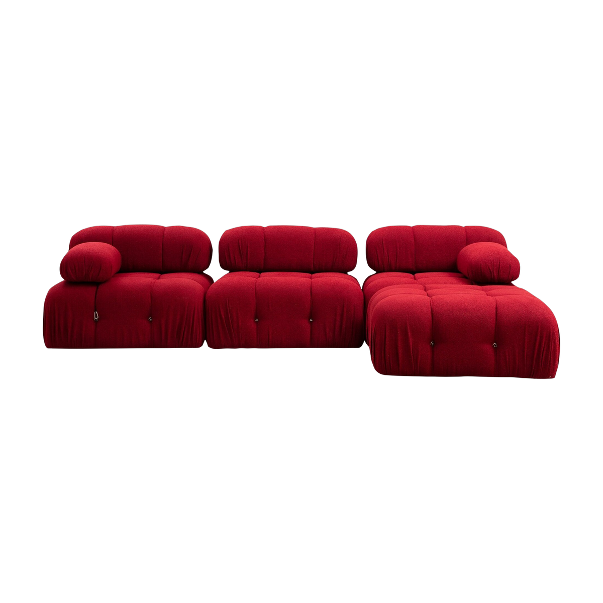 Gerades Sofa von angle, roter Stoffbezug, 95 x 288 x 75 cm Bubble - Home Design