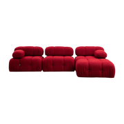 Gerades Sofa von angle, roter Stoffbezug, 95 x 288 x 75 cm Bubble - Home Design