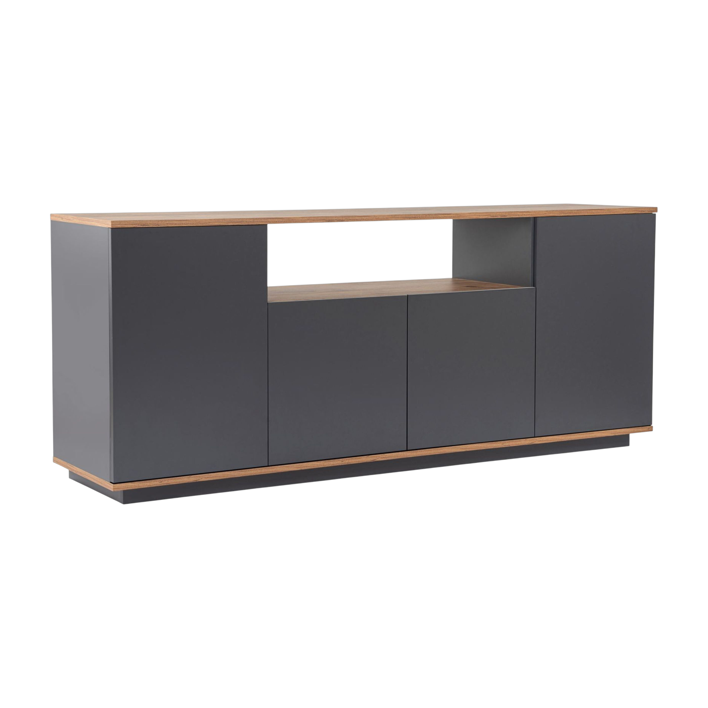 Aparador de madera gris y beige 180x44, 5x75cm Arista - Home Design