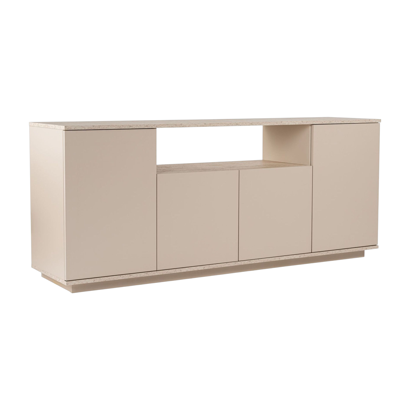 Aparador de madera cachemira y efecto travertino 180x44, 5x75cm Arista - Home Design