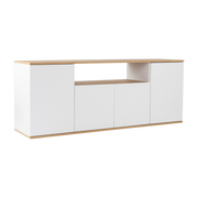Buffet en bois blanc et beige 180x44,5x75cm Arista - Home Design