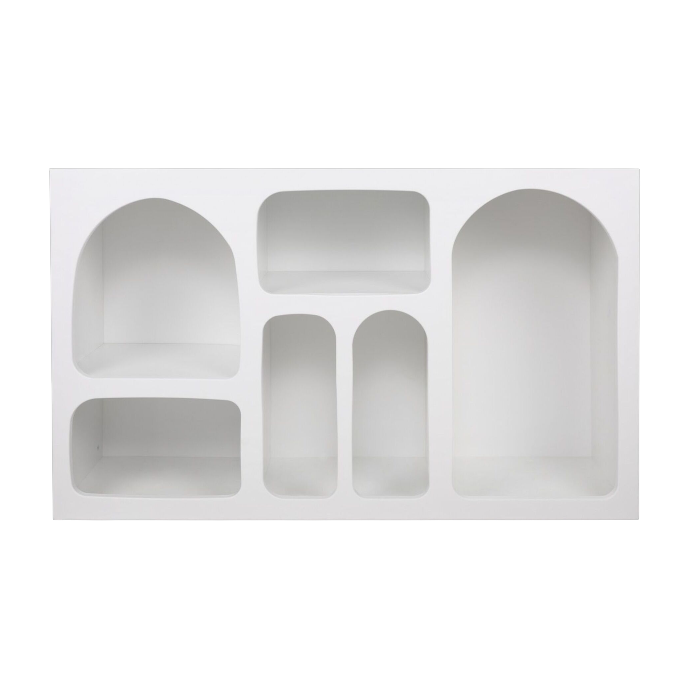 Weißes Regal aus MDF 120 x 37 x 74 cm Liva – Home Design