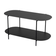 Mesa de centro de acero negro 100x51x45cm - Home Design