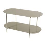 Mesa de centro de acero beige 100 x 51 x 45 cm - Home Design