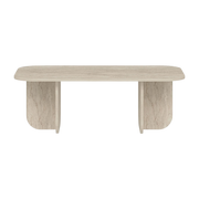 Travertine-effect coffee table 120x60x41. 4cm Becaj - Home Design