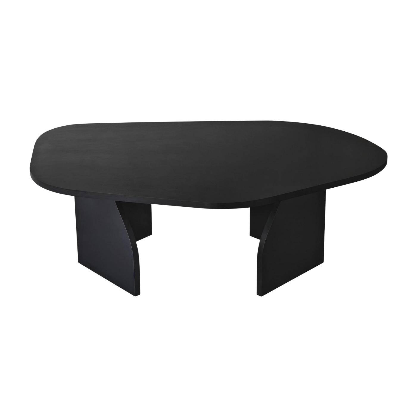 Couchtisch aus schwarzem Holz 100 x 60 x 35 cm Rock - Home Design