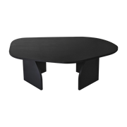 Table basse en bois noir 100x60x35cm Rock - Home Design