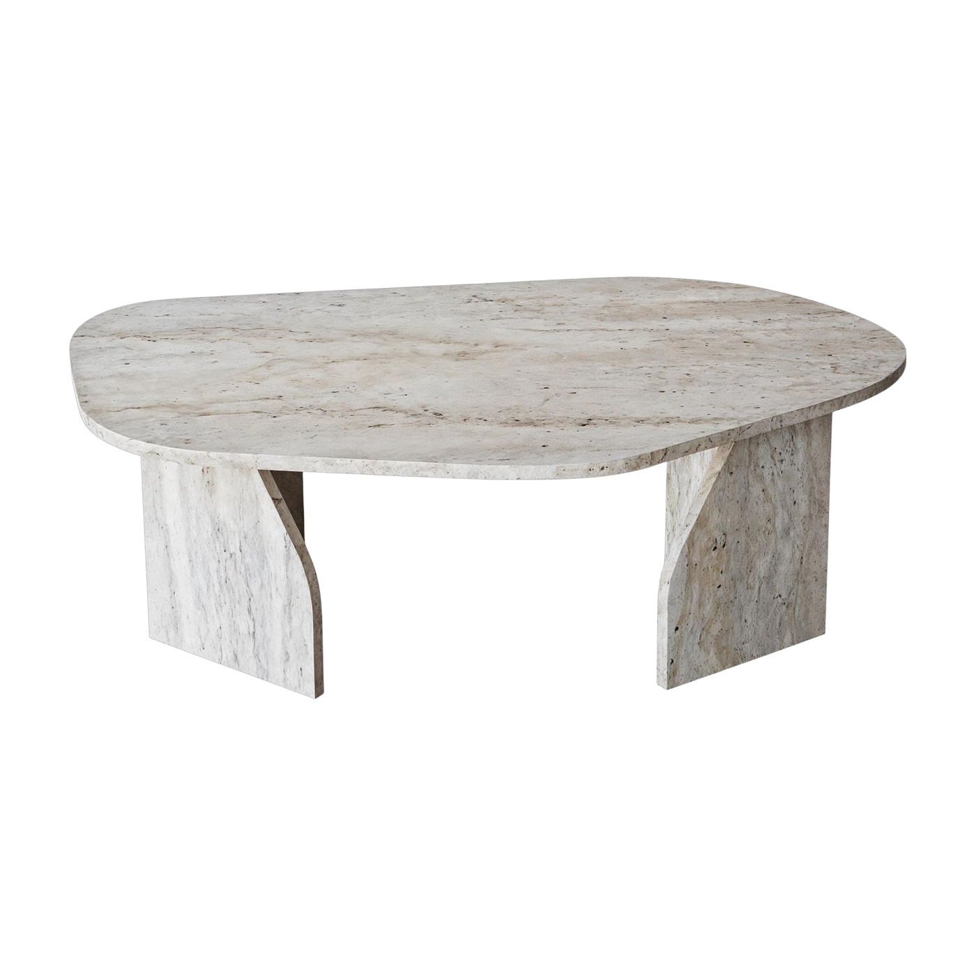 Table basse effet travertin 100x60x35cm Rock - Home Design