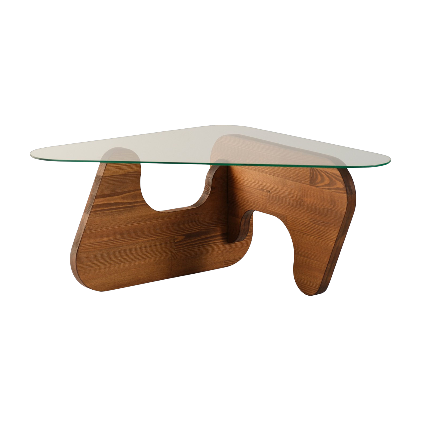 Mesa de centro de madera y cristal 66 x 86 x 36 cm Freya - Home Design