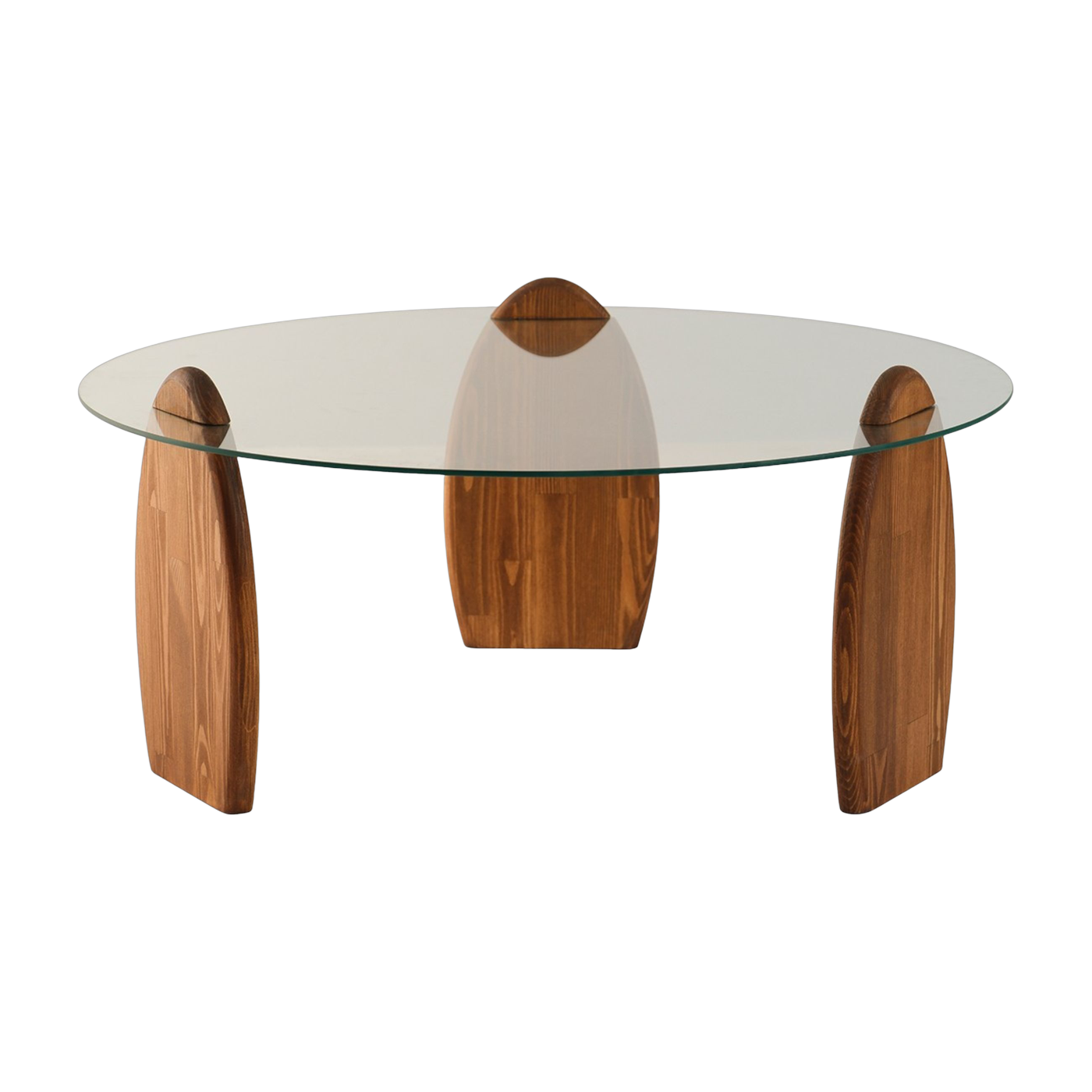 Mesa de centro de madera oscura y cristal Surf - Home Design