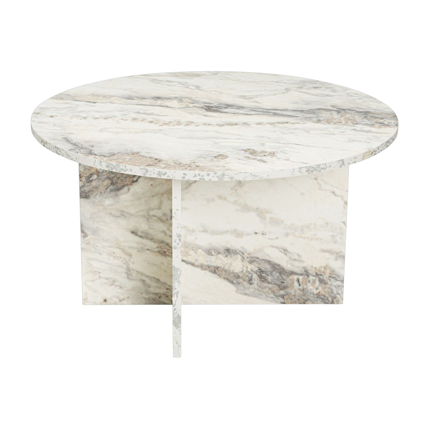 Mesa de centro con efecto « marbre » 80 x 45 cm Harmoni - Home Design