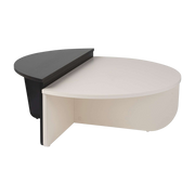 Mesas de centro de madera blanca y negra Orion - Home Design
