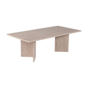 Table basse rectangulaire en bois effet travertin 119x69x40cm Sabin - Home Design