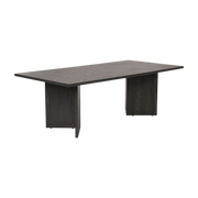 Rectangular coffee table in light black wood 119x69x40cm Sabin - Home Design