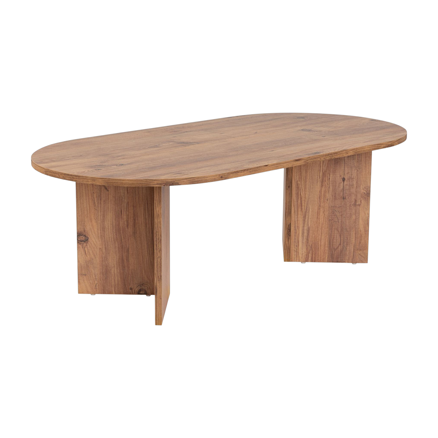 Tavolino ovale in legno 119x69x40cm Sabbia - Home Design