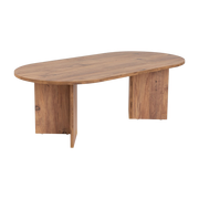 Mesa de centro ovalada de madera 119 x 69 x 40 cm Arena - Home Design