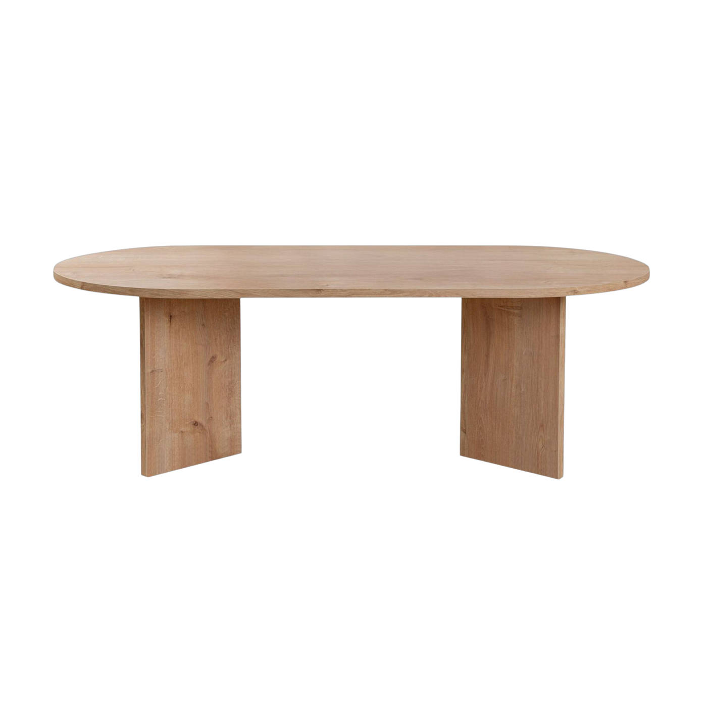 Table basse ovale en bois clair 119x69x40cm Sable - Home Design