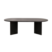 Mesa de centro ovalada de madera negra 119x69x40cm Sable - Home Design