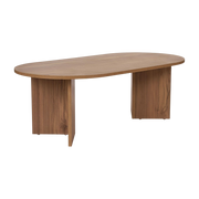 Table basse ovale en chêne 119x69x40cm Sable - Home Design