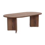 Tavolino ovale in noce 119x69x40cm Sabbia - Home Design