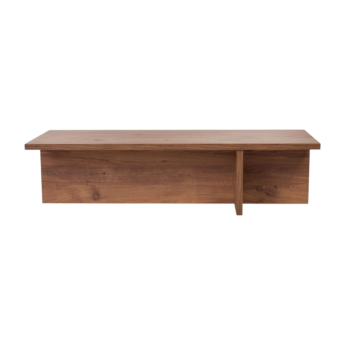 Mesa de centro rectangular de madera oscura 120 x 45 x 35 cm Harbor - Home Design