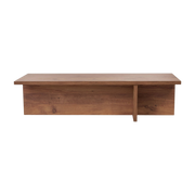 Mesa de centro rectangular de madera oscura 120 x 45 x 35 cm Harbor - Home Design