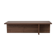 Rectangular walnut coffee table 120x45x35cm Harbor - Home Design