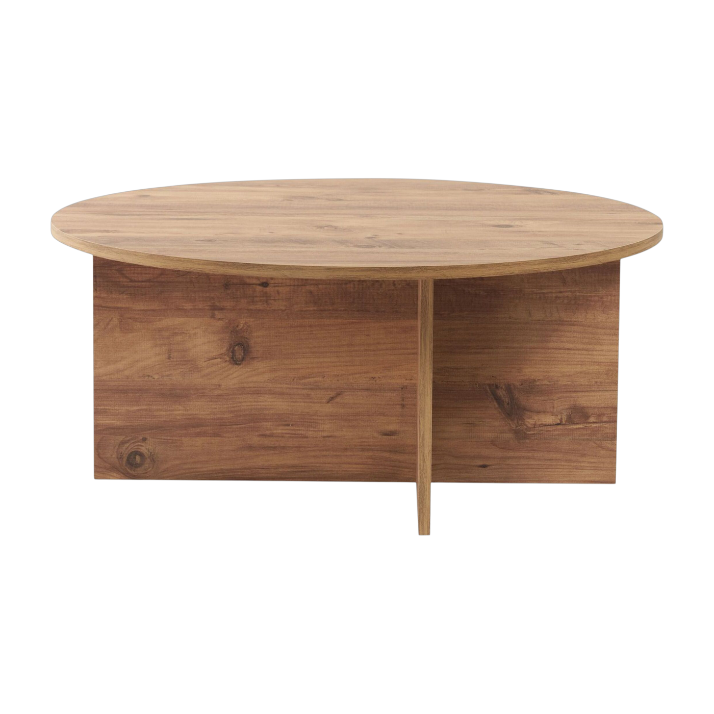 Mesa de centro « ronde » de madera, 90 x 40 cm, Soleil - Home Design