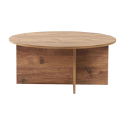 Table basse ronde en bois 90x40cm Soleil - Home Design
