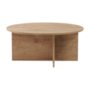 ronde e coffee table in light wood 90x40cm Soleil - Home Design