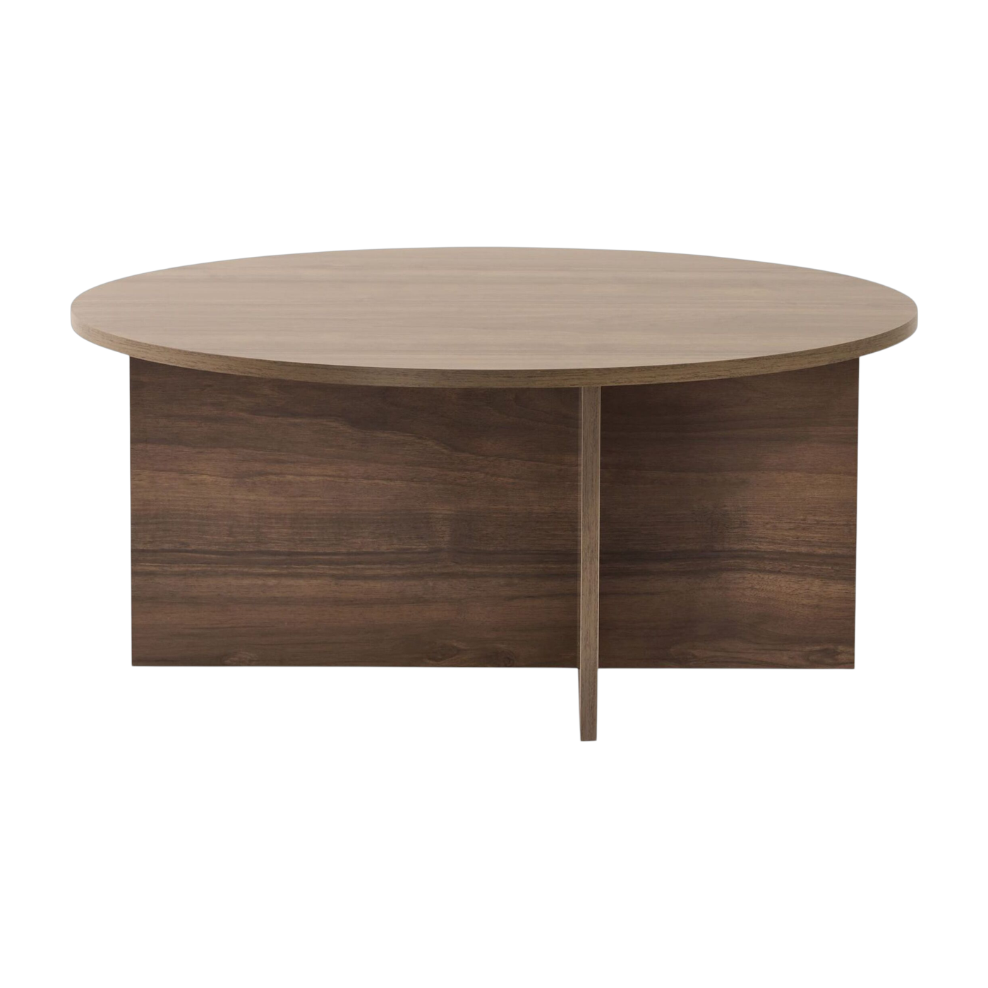 Mesa de centro « ronde » de madera oscura, 90 x 40 cm Soleil - Home Design