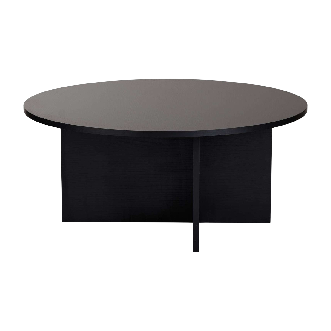 Couchtisch „ ronde ” aus schwarzem Holz, 90 x 40 cm Soleil – Home Design