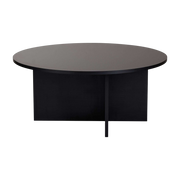 Couchtisch „ ronde ” aus schwarzem Holz, 90 x 40 cm Soleil – Home Design