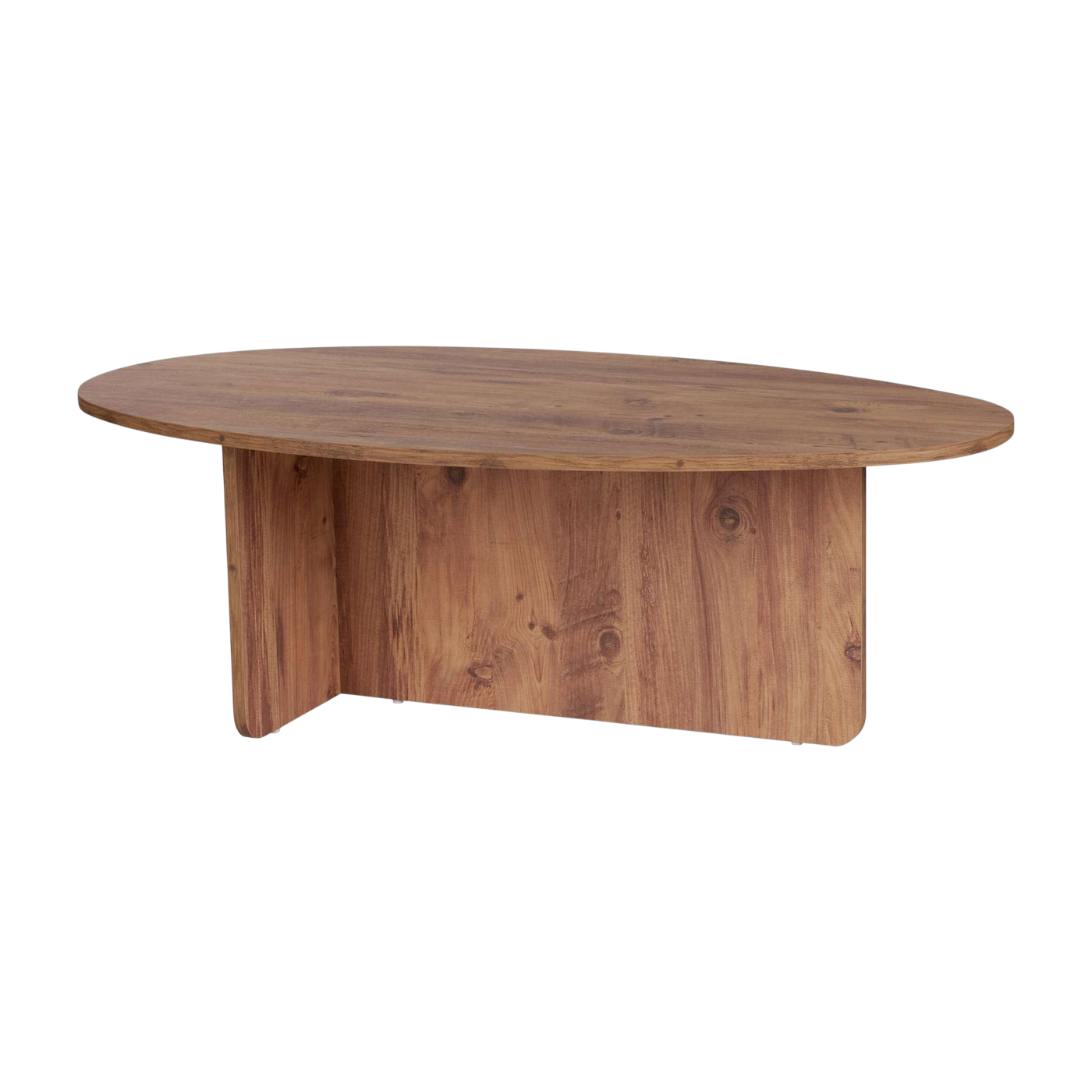 Table basse ovale en bois 120x65x40cm Orba - Home Design