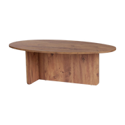 Mesa de centro ovalada de madera 120x65x40cm Orba - Home Design