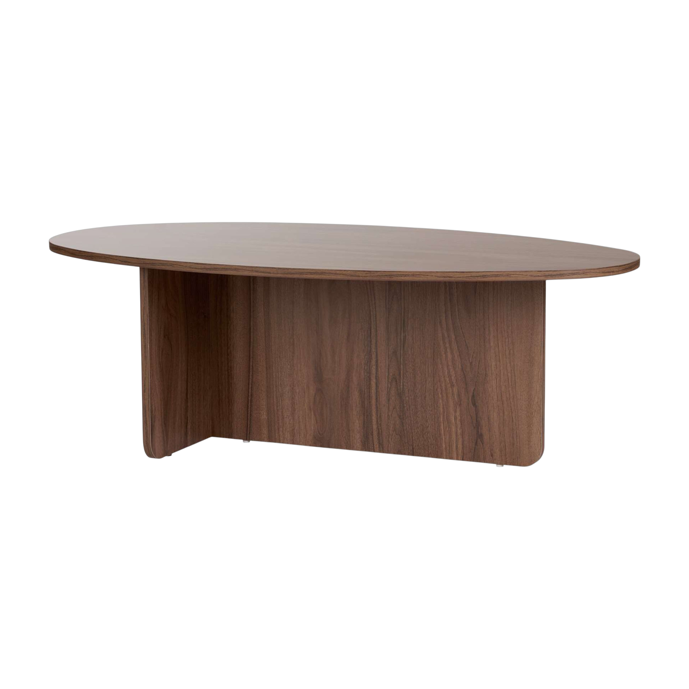 Table basse ovale en bois foncé 120x65x40cm Orba - Home Design