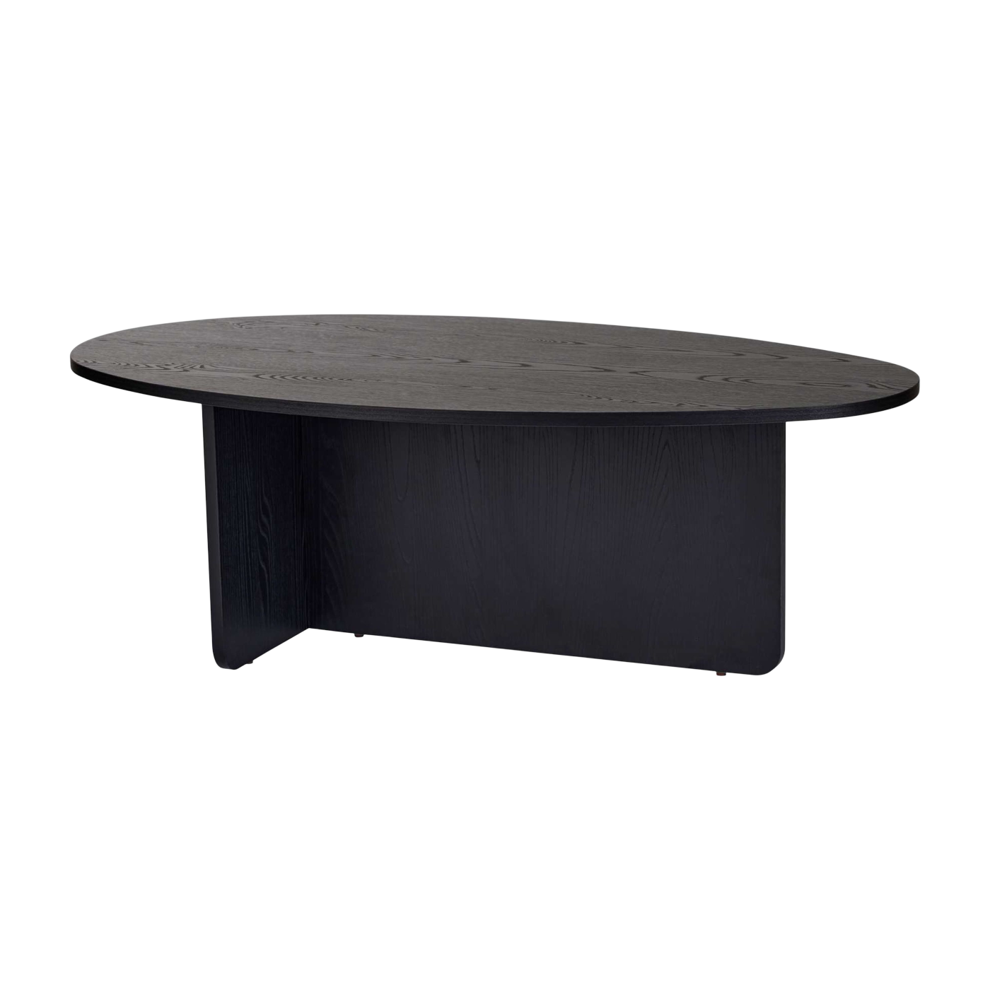 Table basse ovale en bois noir 120x65x40cm Orba - Home Design