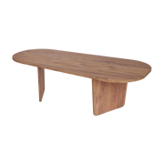Table basse en bois 130x65x40cm Ovalis - Home Design